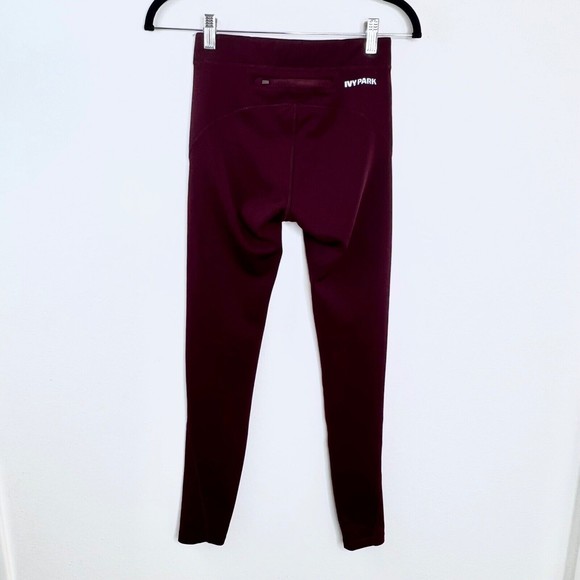 Ivy Parks Womens Leggings Size Small Purple Maroon Midrise Stretch Ankle - Picture 4 of 10